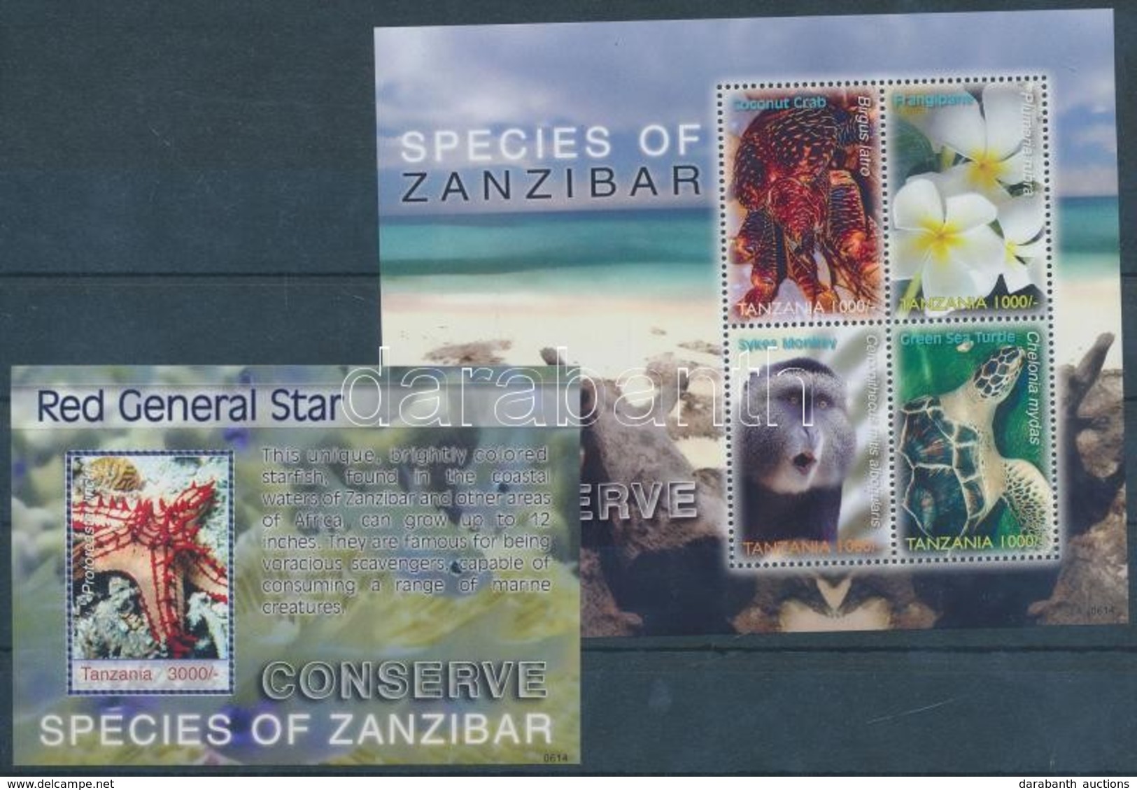 ** 2006 A Zanzibári élővilága Védelme Kisív Mi 4427-4430 + Blokk Mi 600 - Altri & Non Classificati