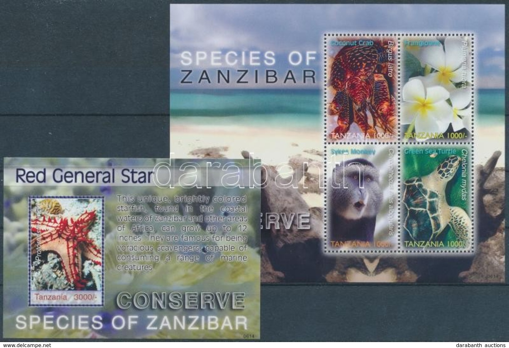 ** 2006 A Zanzibári élővilága Védelme Kisív Mi 4427-4430 + Blokk Mi 600 - Altri & Non Classificati