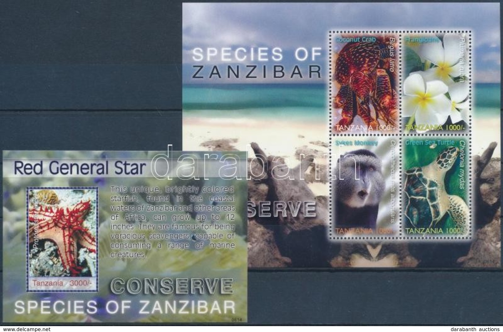 ** 2006 A Zanzibári élővilága Védelme Kisív Mi 4427-4430 + Blokk Mi 600 - Sonstige & Ohne Zuordnung