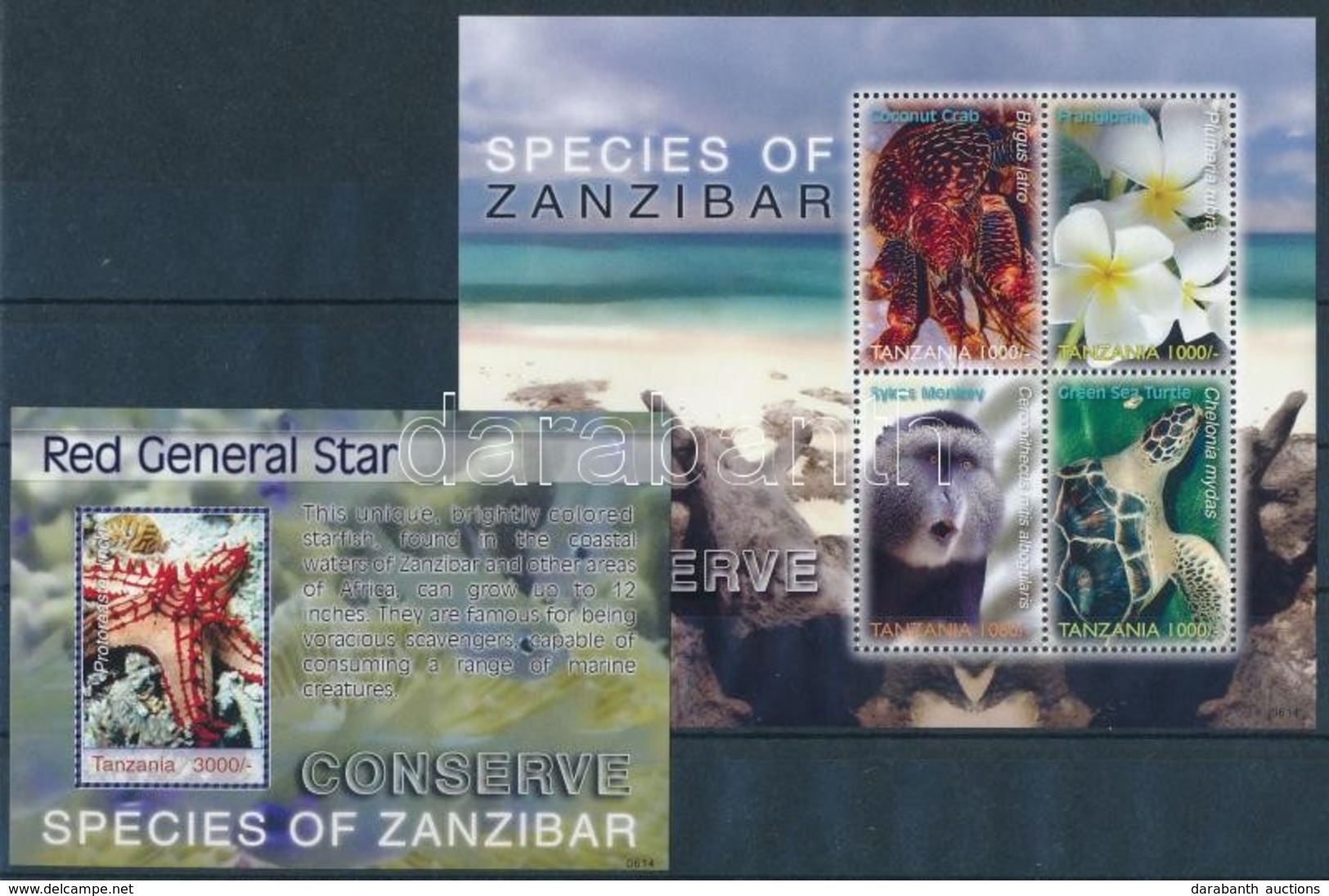 ** 2006 A Zanzibári élővilága Védelme Kisív Mi 4427-4430 + Blokk Mi 600 - Autres & Non Classés