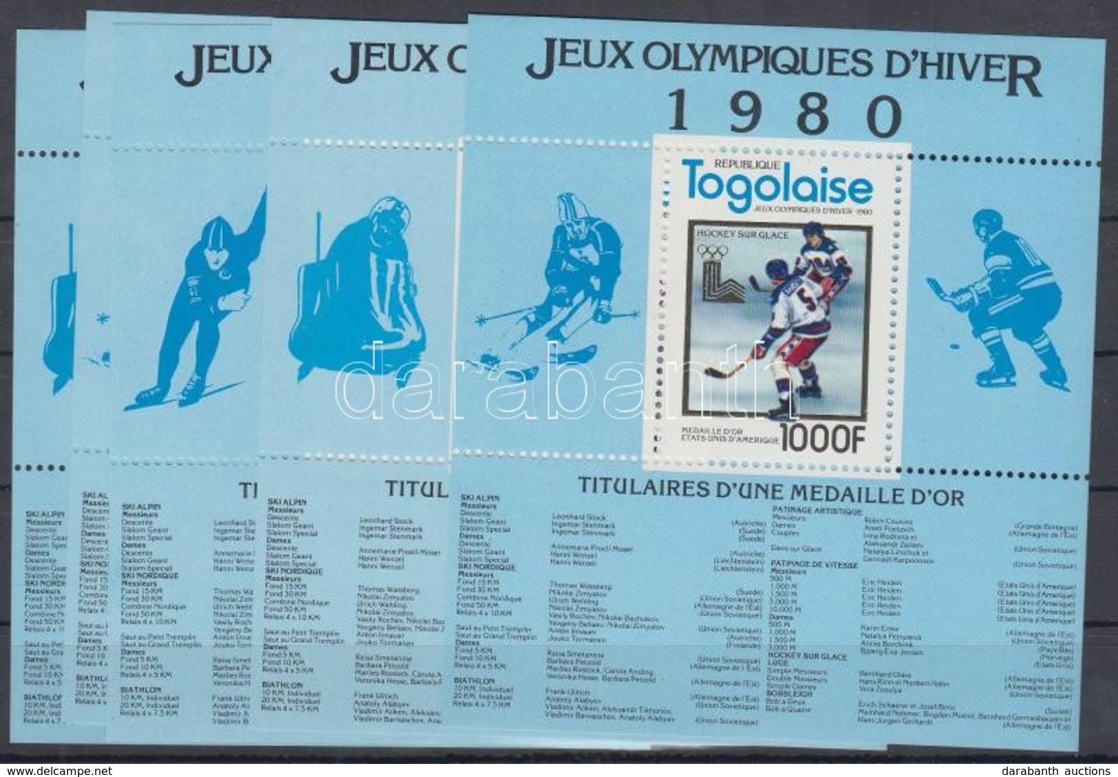 ** 1980 Téli Olimpia, Lake Placid Blokksor Mi 169 A-173 A - Other & Unclassified