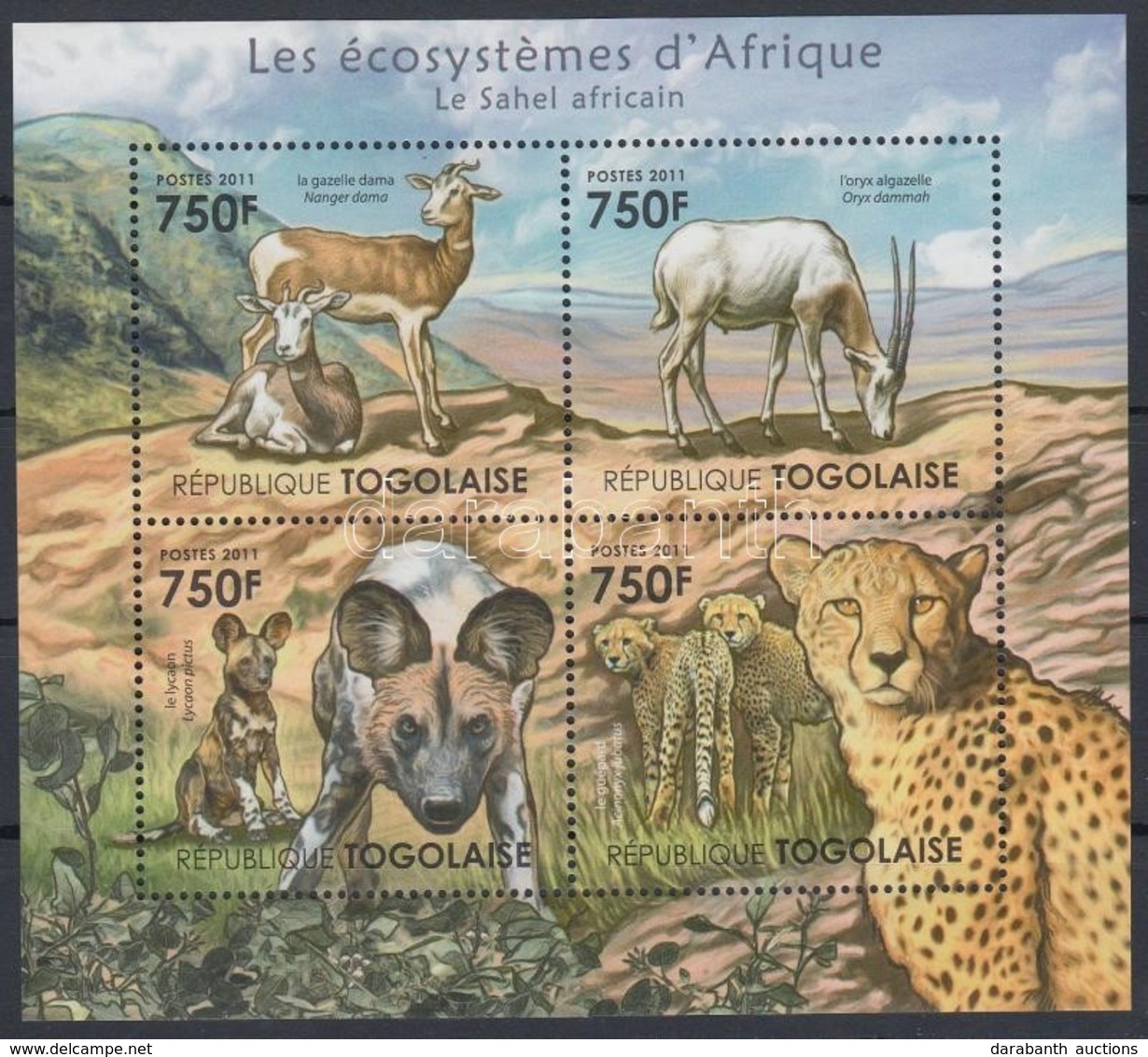 ** 2011 Afrikai állatok Kisív Mi 4205-4208 - Andere & Zonder Classificatie