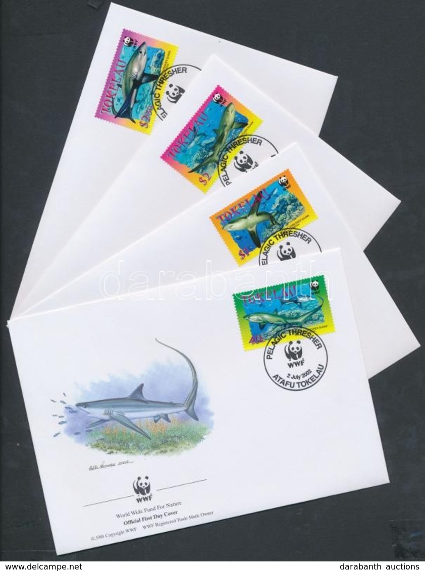 2002 WWF Rókacápa Sor Mi 322-325 4 FDC - Altri & Non Classificati