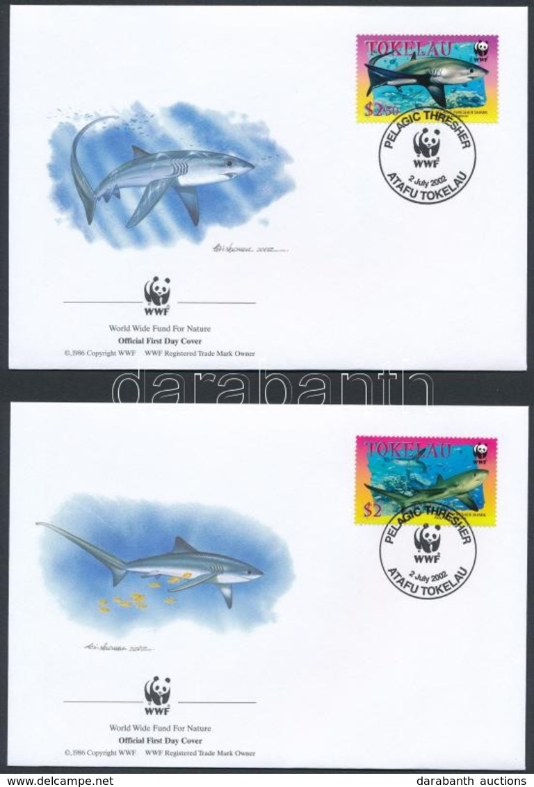 2002 WWF: Cápák Sor 4 Db FDC-n Mi 322-325 - Altri & Non Classificati