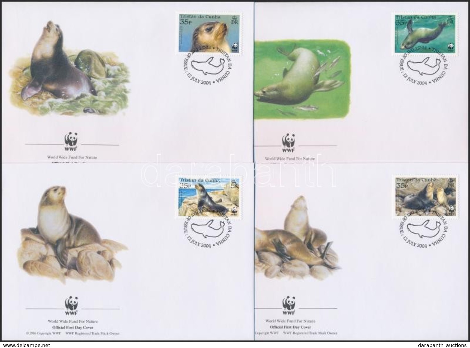 2004 WWF: Medvefóka Sor 4 Db FDC-n Mi 821-824 - Autres & Non Classés