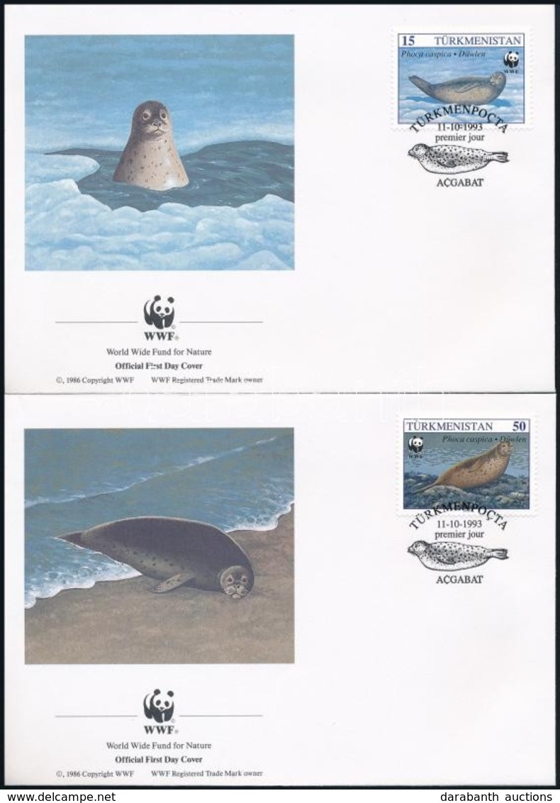 1993 WWF Fókák Sor 4 értéke 4 FDC,
WWF Seals Set 4 Values On 4 FDC
Mi 30, 32-34 - Other & Unclassified