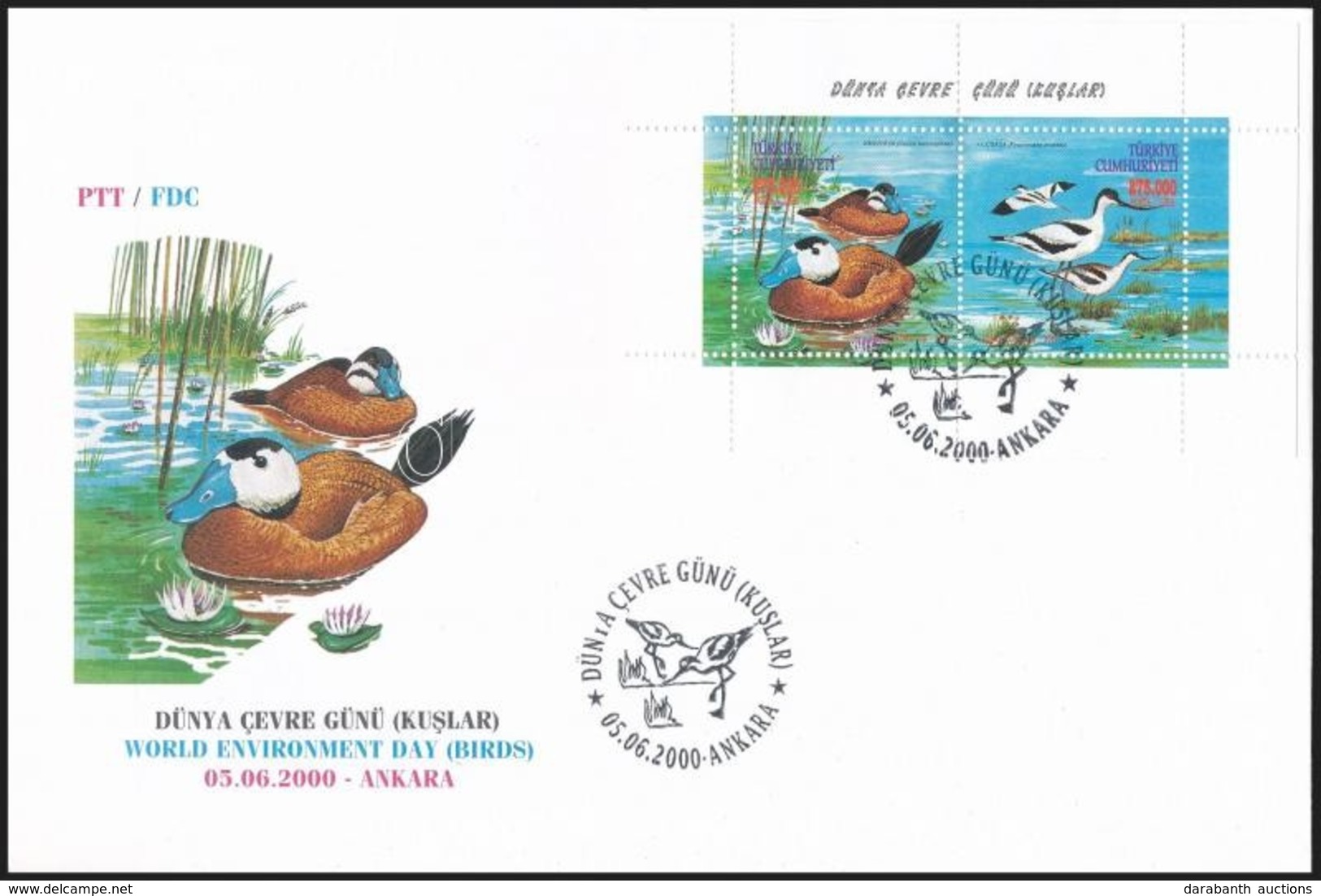 2000 Madár Blokk Mi 44 FDC-n - Altri & Non Classificati