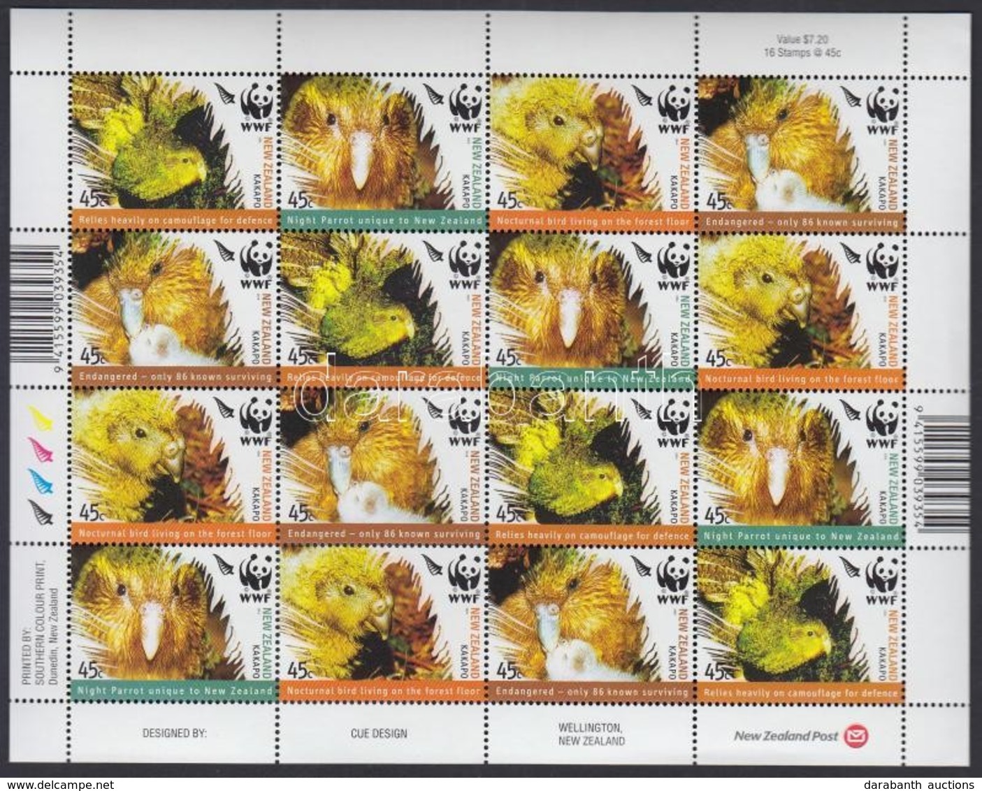 ** 2005 WWF: Kakapó Madár Kisív Mi 2276-2279 - Autres & Non Classés