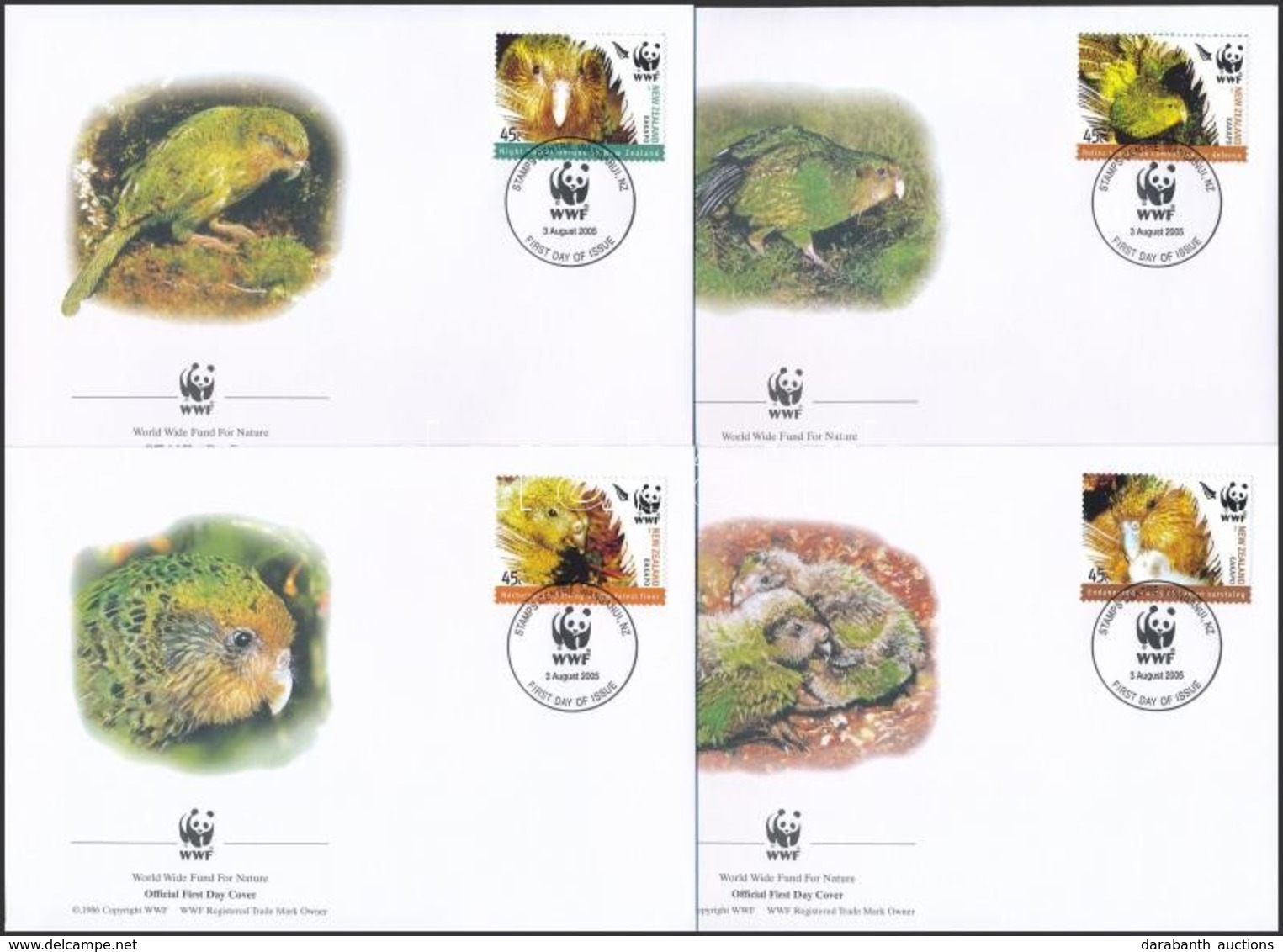 ** 2005 WWF: Kakapó Sor Párokban Mi 2276-2279 + 4 Db FDC-n - Altri & Non Classificati