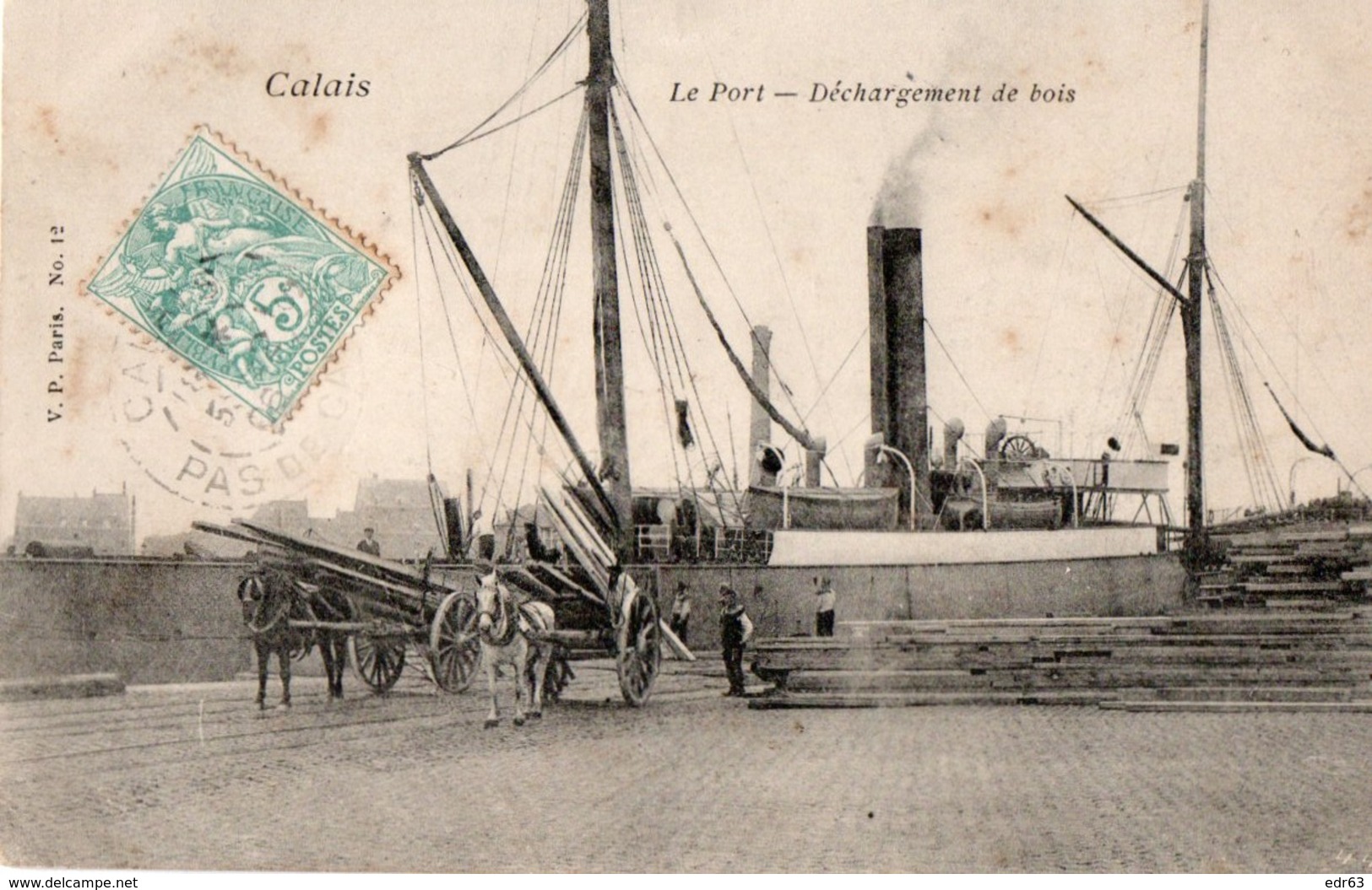 [62] Pas De Calais > Calais Le Port Déchargement De Bois - Calais