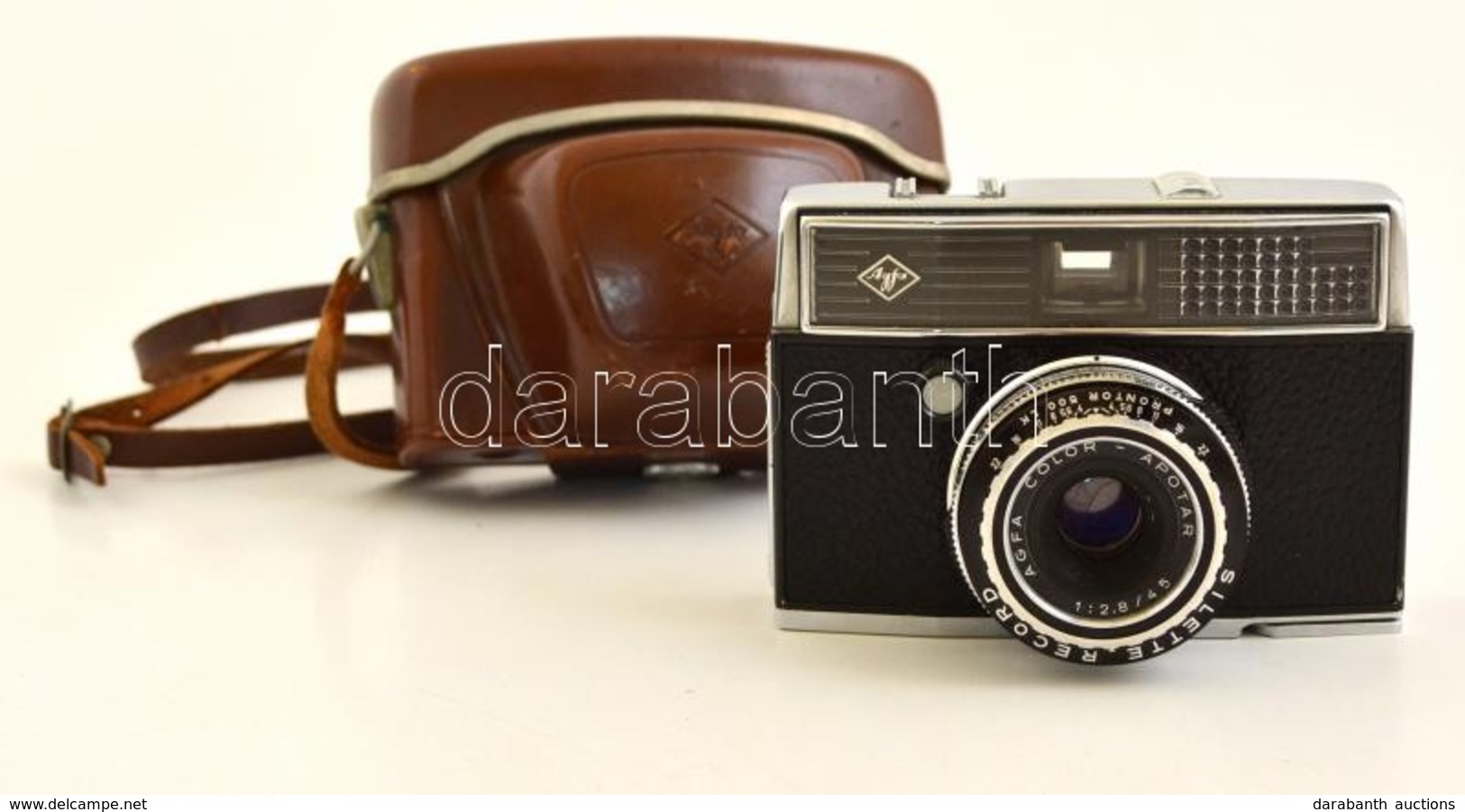 Agfa Silette Record Kisfilmes Fényképezőgép, Beépített Fénymérővel, Működőképes, Szép állapotban, Eredeti Bőr Tokjában / - Macchine Fotografiche