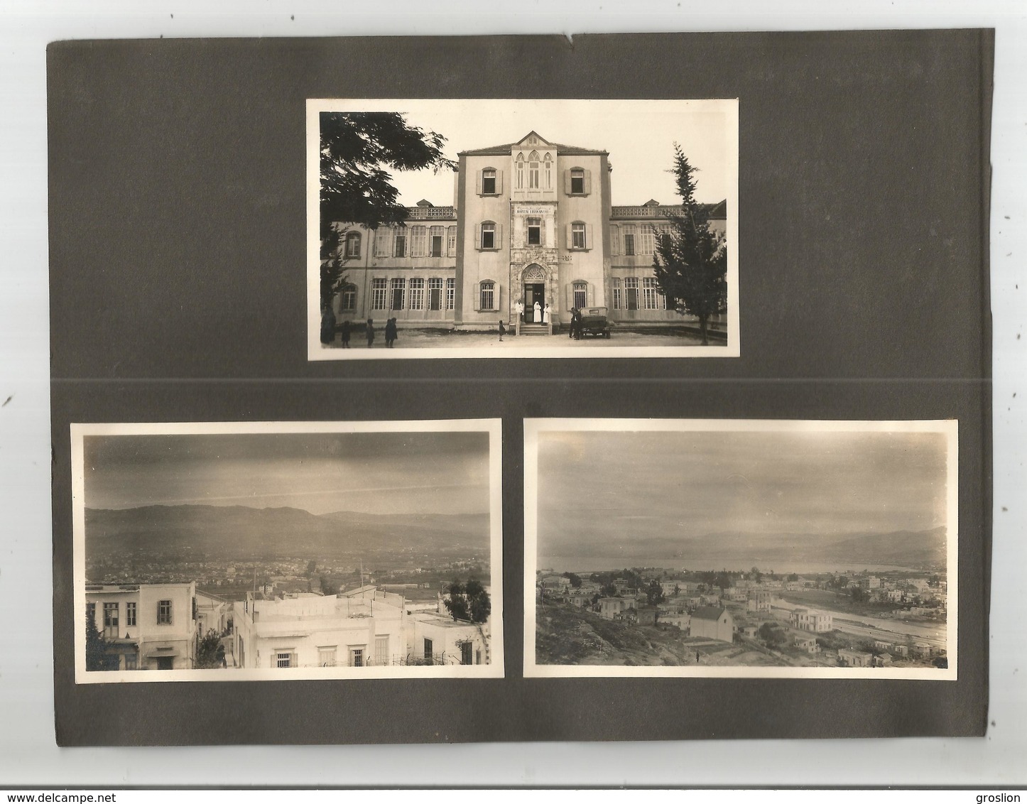 LIBAN SYRIE CAMPAGNE 1939 1940 . 7 PHOTOS MILITAIRES FRANCAIS AU SANATORIUM  VUES PANORAMIQUE ET HOPITAL LIBANAIS - Lieux