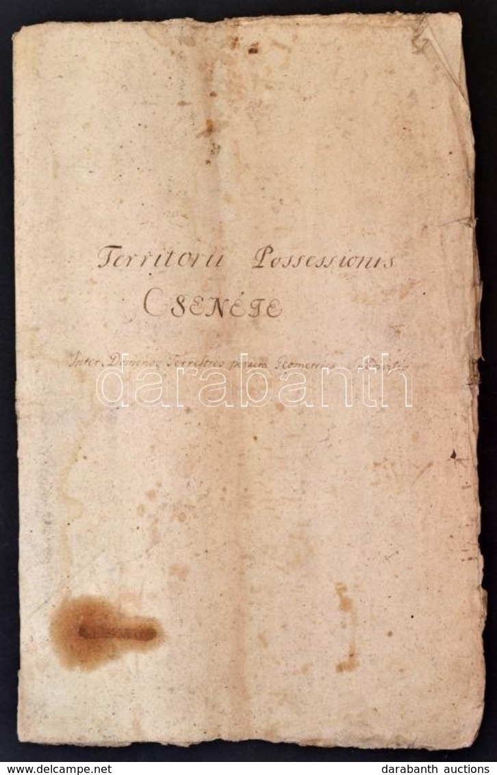 Cca 1700-1800 Csenyéte, Birtokösszeírás, Latin Nyelven, 12 P. - Non Classés