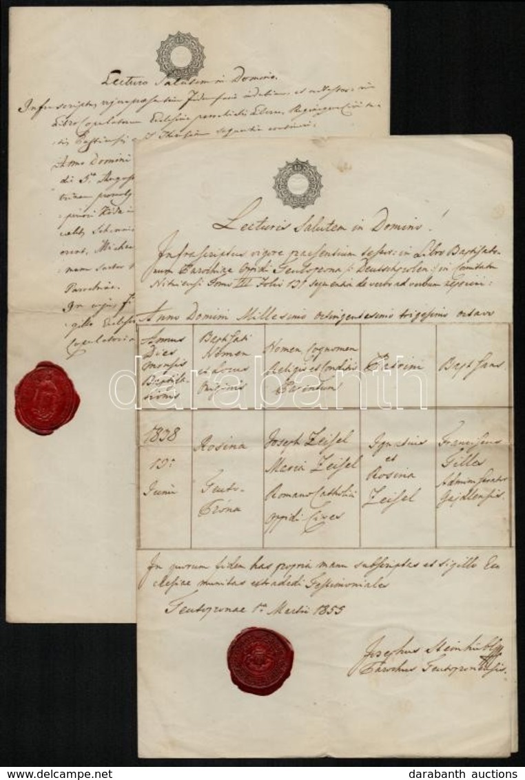 1829-1859 6 Db Szignettás Irat, Szép Viaszpecsétekkel - Non Classificati
