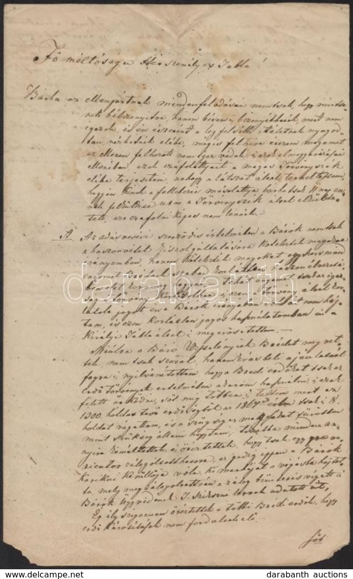Cca 1847-1868 Az Andrássy Családdal Kapcsolatos 3 Db Irat: Tanúvallatási Jegyzőkönyv, Szerződés, Stb. - Non Classés