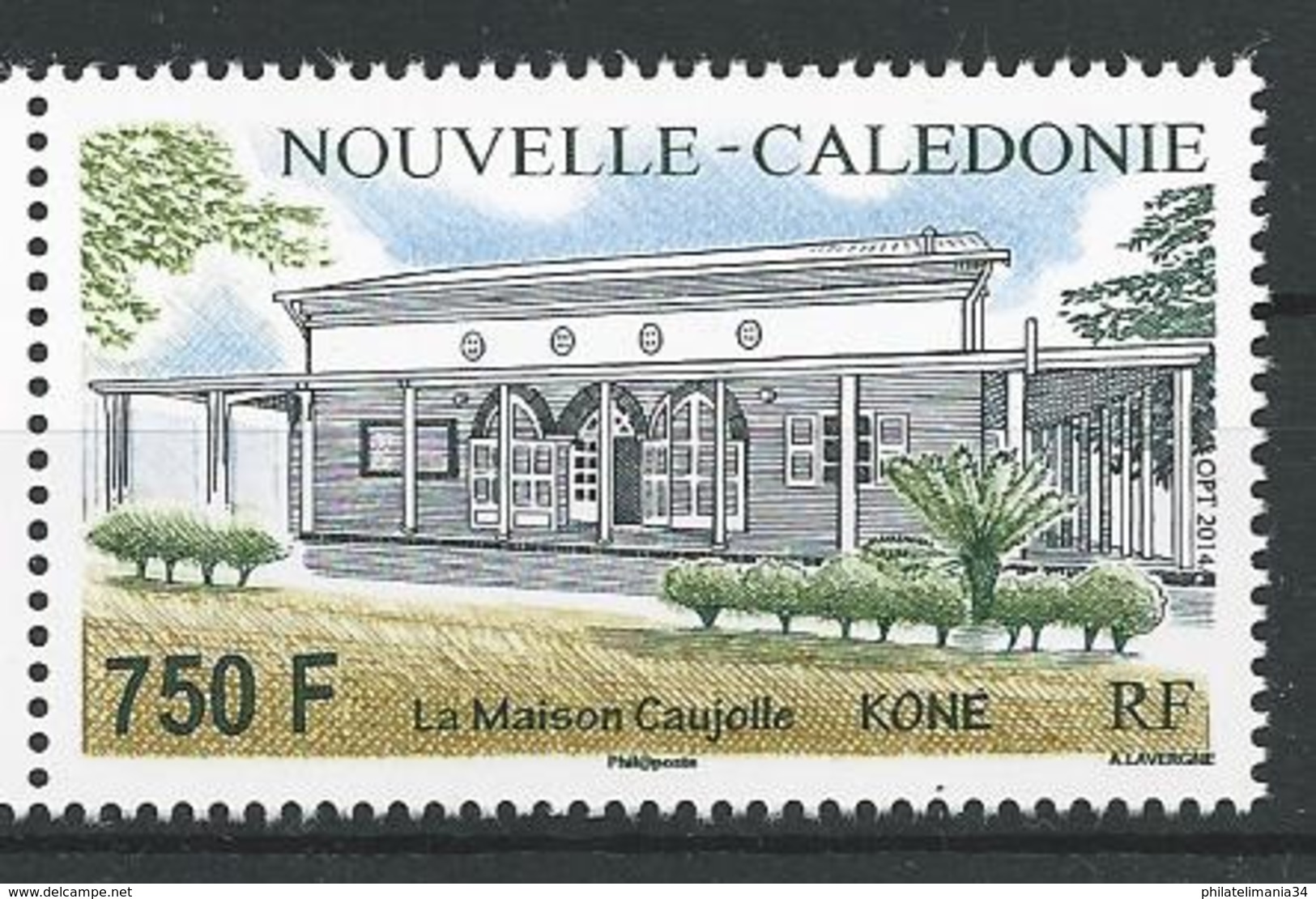 Nouvelle-Calédonie 2014 - La Maison Caujolle Kone - Unused Stamps