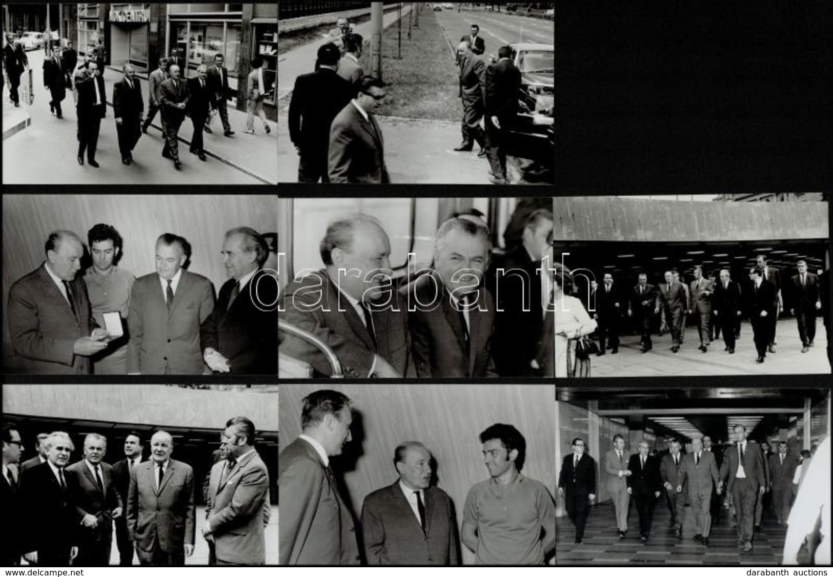 1972. Július 4., Budapest, Kádár János Látogatása A Budapesti Metróban, 16 Db Vintage Fotó, 9x13 Cm és 18x24 Cm Között - Other & Unclassified