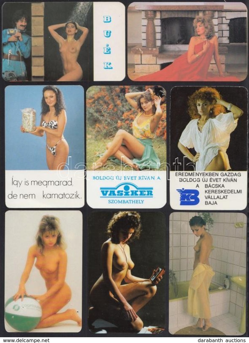 1988 16 Db Hölgyeket ábrázoló Erotikus Kártyanaptár - Publicités