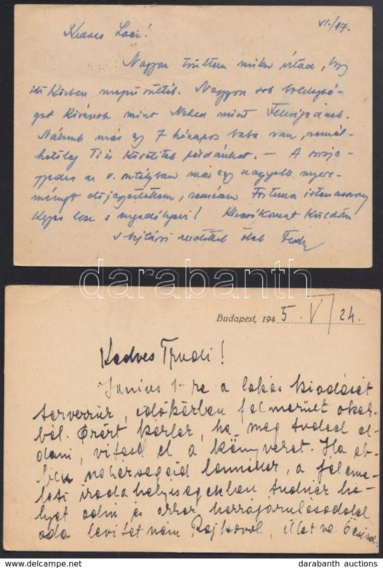 1941-1949 Fejléces Levelezőlapok (Feuerstein Imre, Ujfalussy György, Petráss László, Szegő József Nagykanizsa, Stb.), 6  - Pubblicitari