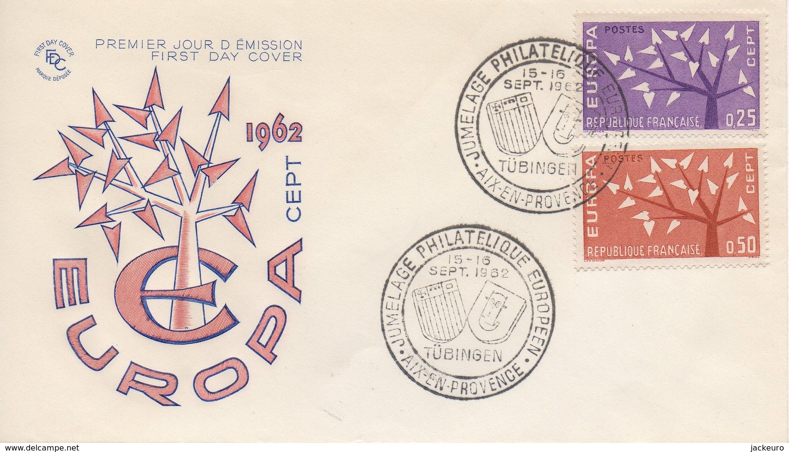 EU51   Europa 1962 FDC France  Aix En Provence   TTB - 1962