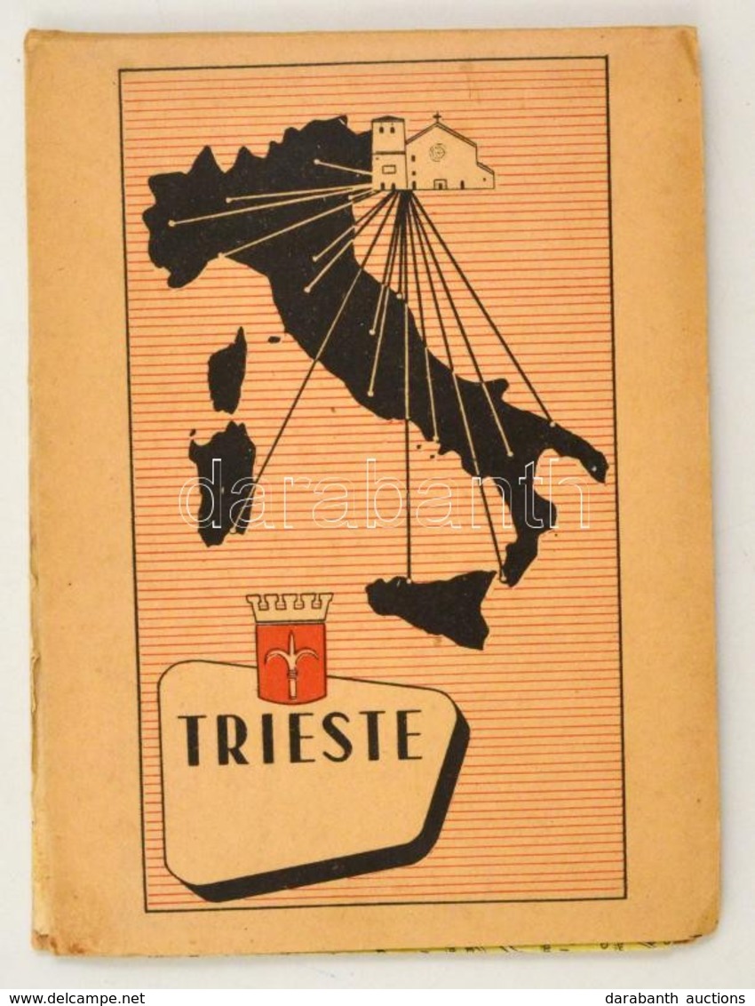 Cca 1925 Trieszt Várostérkép, Utcanevekkel, Szép állapotban, 87×68 / Trieste Map - Altri & Non Classificati