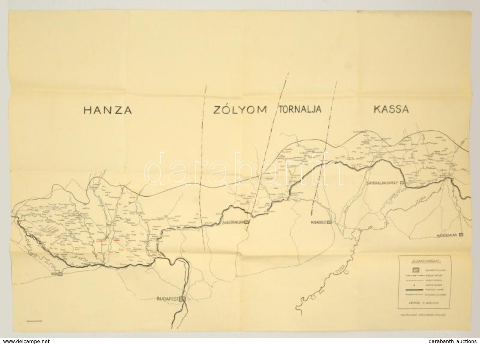 1938 Vitéz Véssey Frigyes: A Visszatérő Felvidék Elfoglalásának Térképe. 100x70 Cm Kiváló állapotban - Altri & Non Classificati