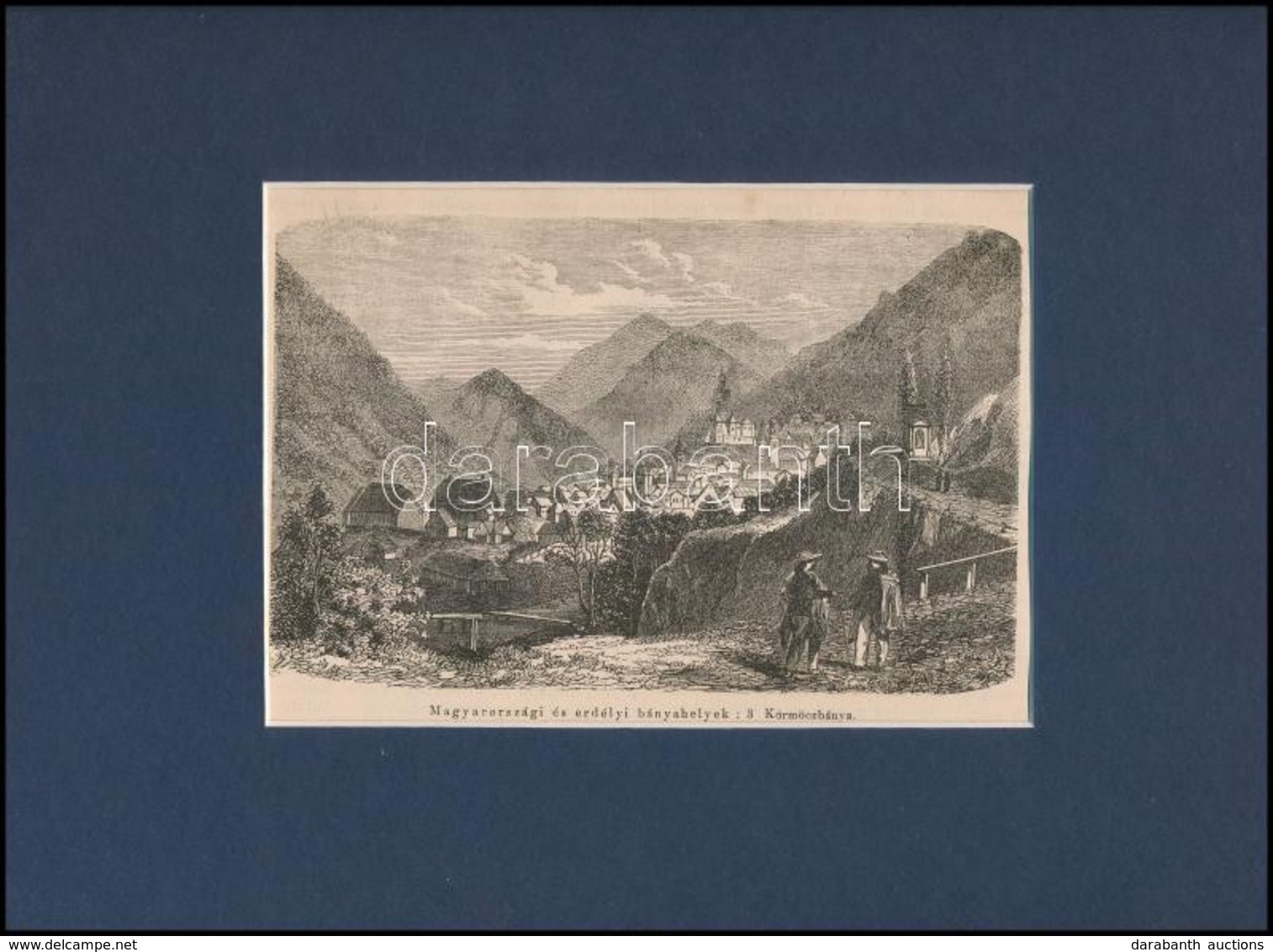 1862  Körmöcbánya, Metszet, Paszpartuban, 12×17 Cm - Non Classés