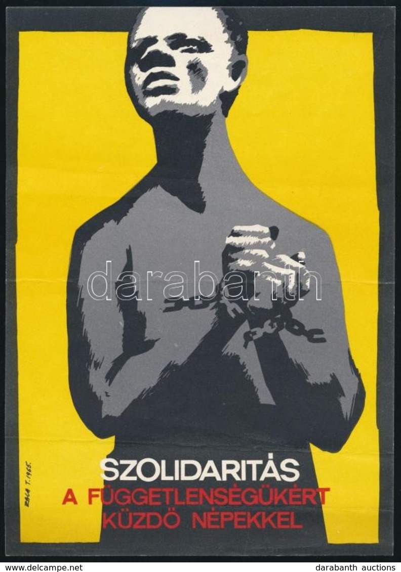 1965 'Szolidaritás A Függetlenségükért Küzdő Népekkel', A Magyar Szolidaritási Bizottság Felhívása, Szórólap, Ofszet, 24 - Non Classés