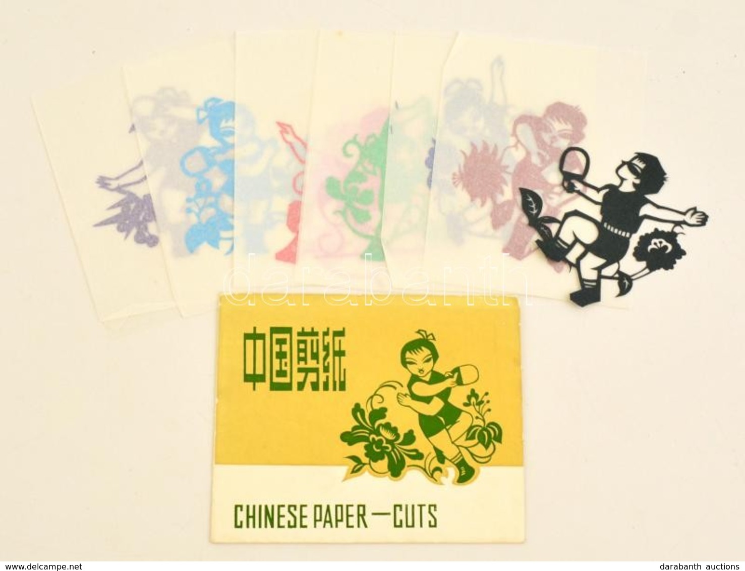 Zhongguo Jianzhi / Chinese Paper-cuts. Kínai Papírkivágások Pingpong Témában, összesen 8 Db - Non Classés
