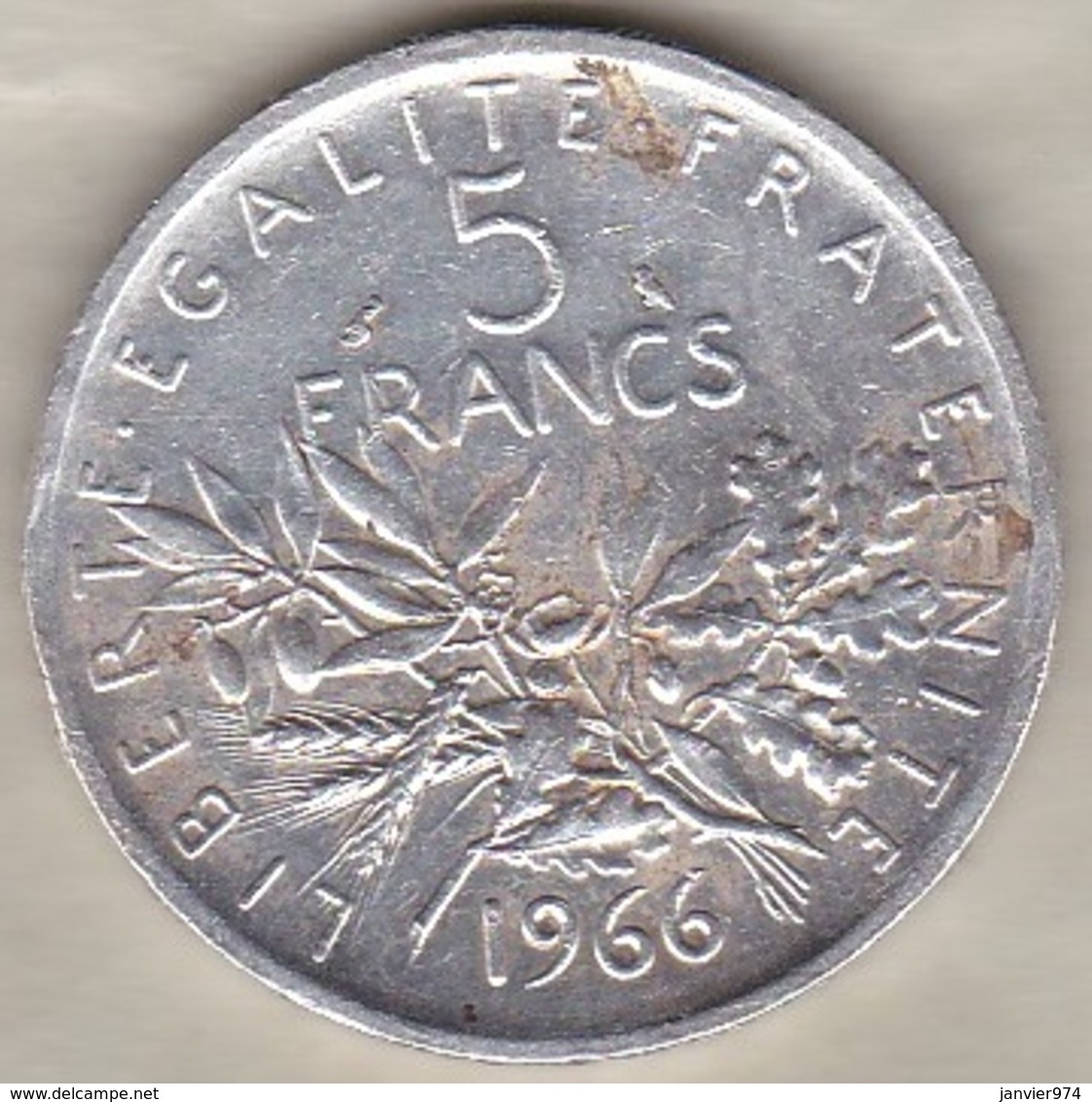 5 Francs Semeuse 1966 En Argent - Autres & Non Classés