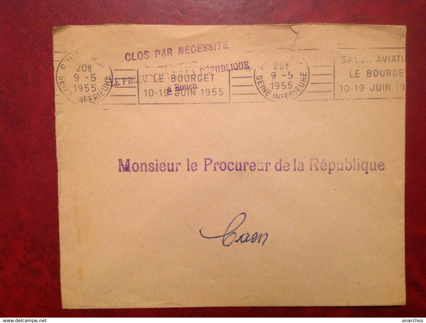 Le Bourget Salon Aviation Franchise Procureur - 1960-.... Lettres & Documents