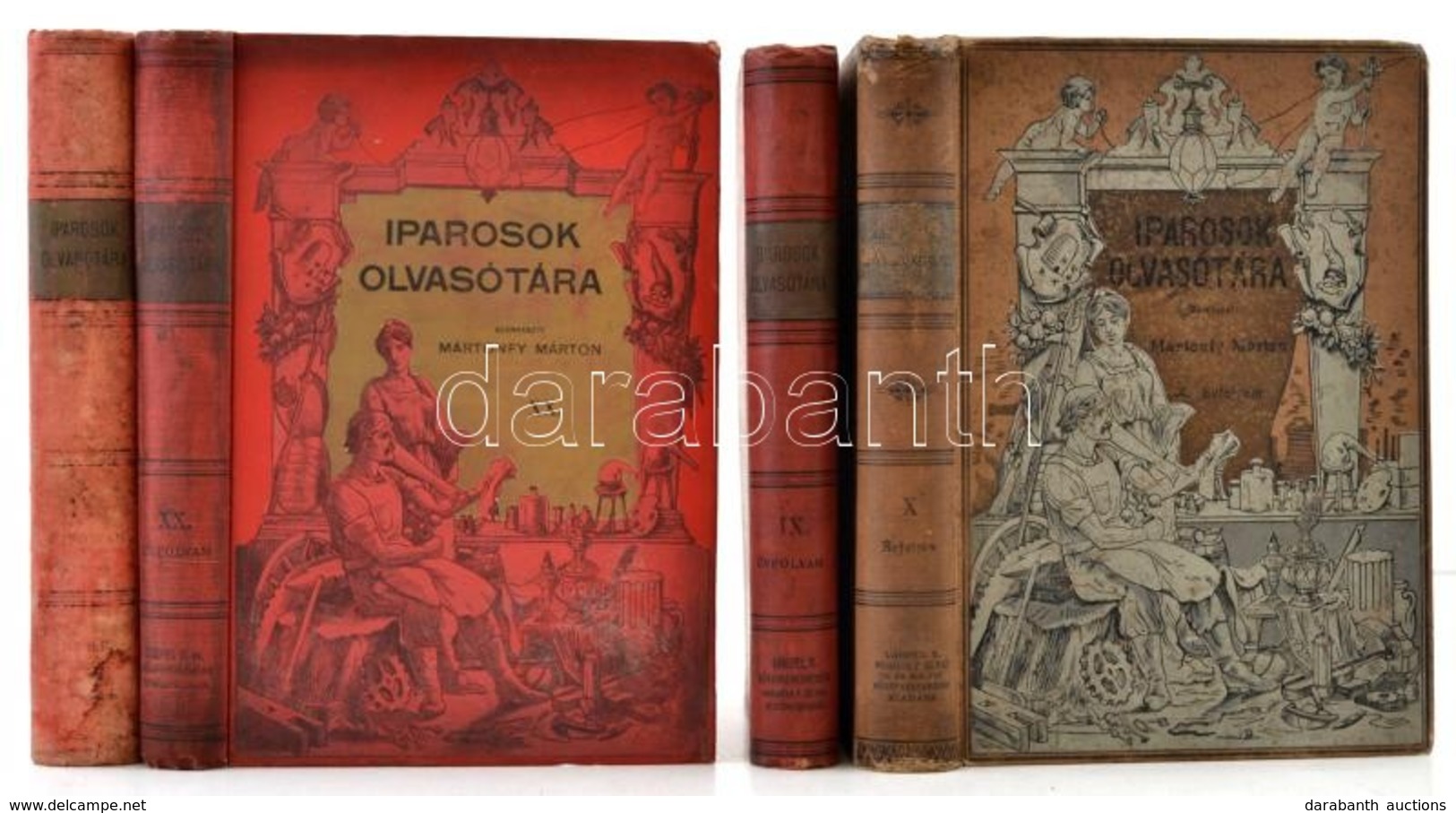 Iparosok Olvasótára IX. (x2), X.,XX. Kötet. Összesen 4 Kötet. Szerk.: Mártonfy Márton. Bp.,1903-1914, Lampel R. (Wodiane - Non Classés