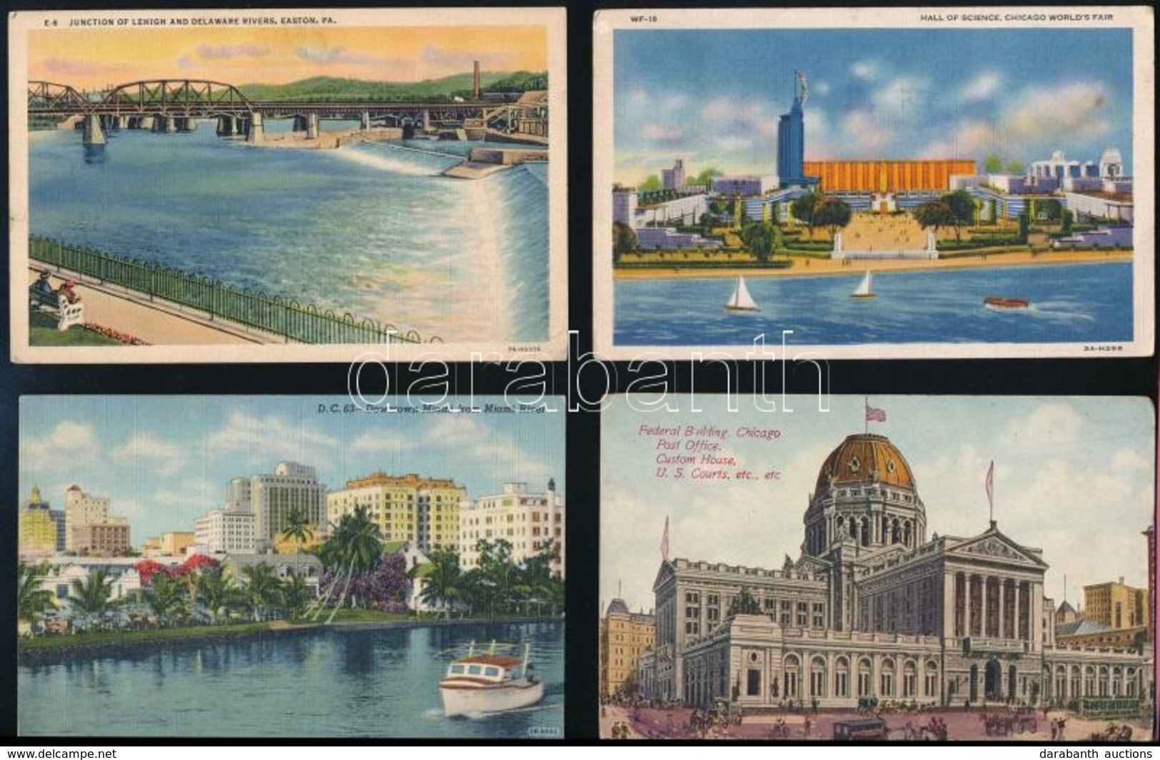 ** * 30 Db RÉGI Külföldi Városképes Lap; Főleg Amerikai / 30 Pre-1945 Town-view Postcards; Mostly American - Non Classificati