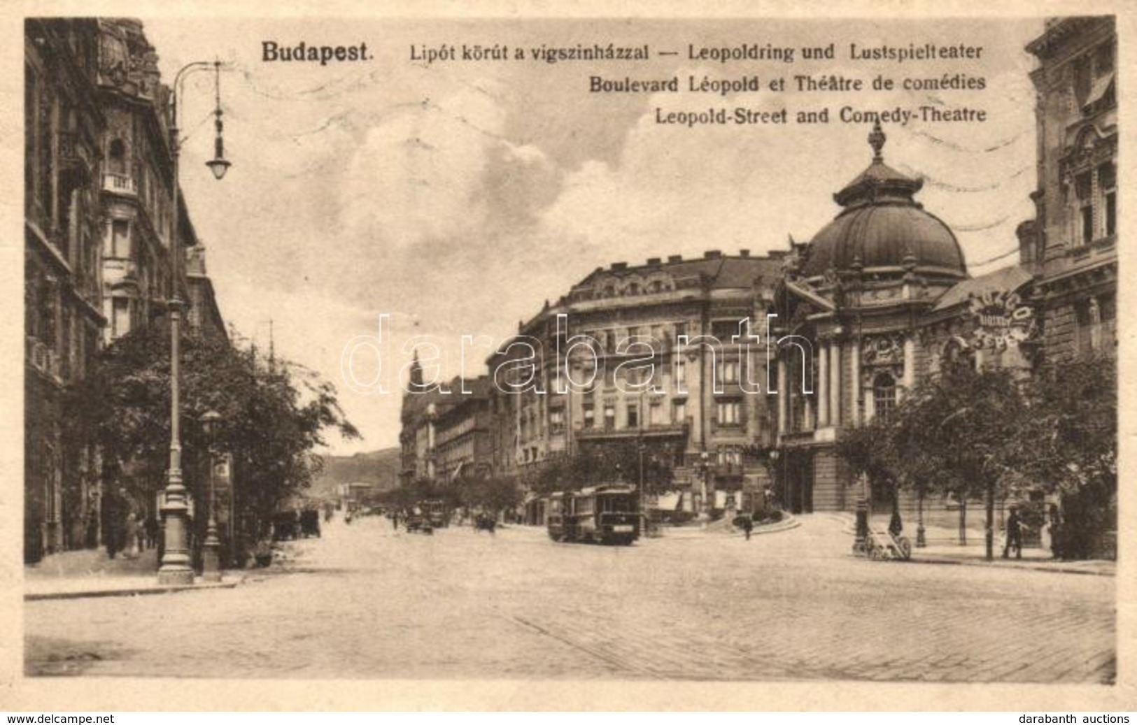 T2 Budapest XIII. Lipót Körút A Vígszínházzal, Villamos, Bioskop Mozgóképek, Mozi - Non Classés