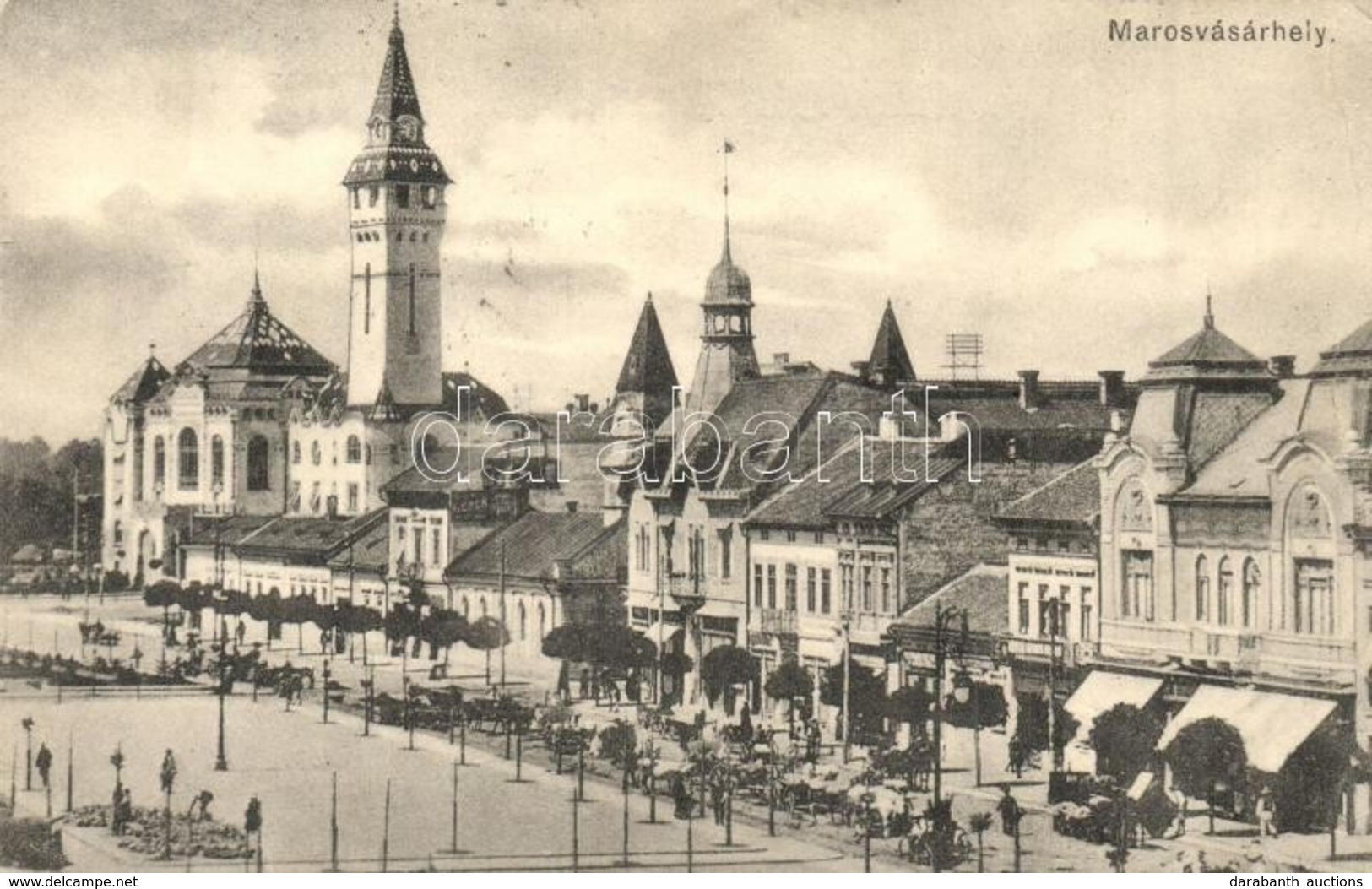 T2/T3 1916 Marosvásárhely, Targu Mures; Fő Tér, Piac / Main Square With Market (EK) - Non Classificati