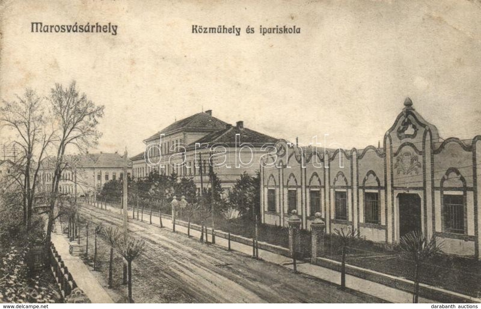 T2/T3 Marosvásárhely, Targu Mures; Közműhely és Ipariskola. Kiadja Porjes S. Sándor / Public Workshop, Industrial School - Non Classificati