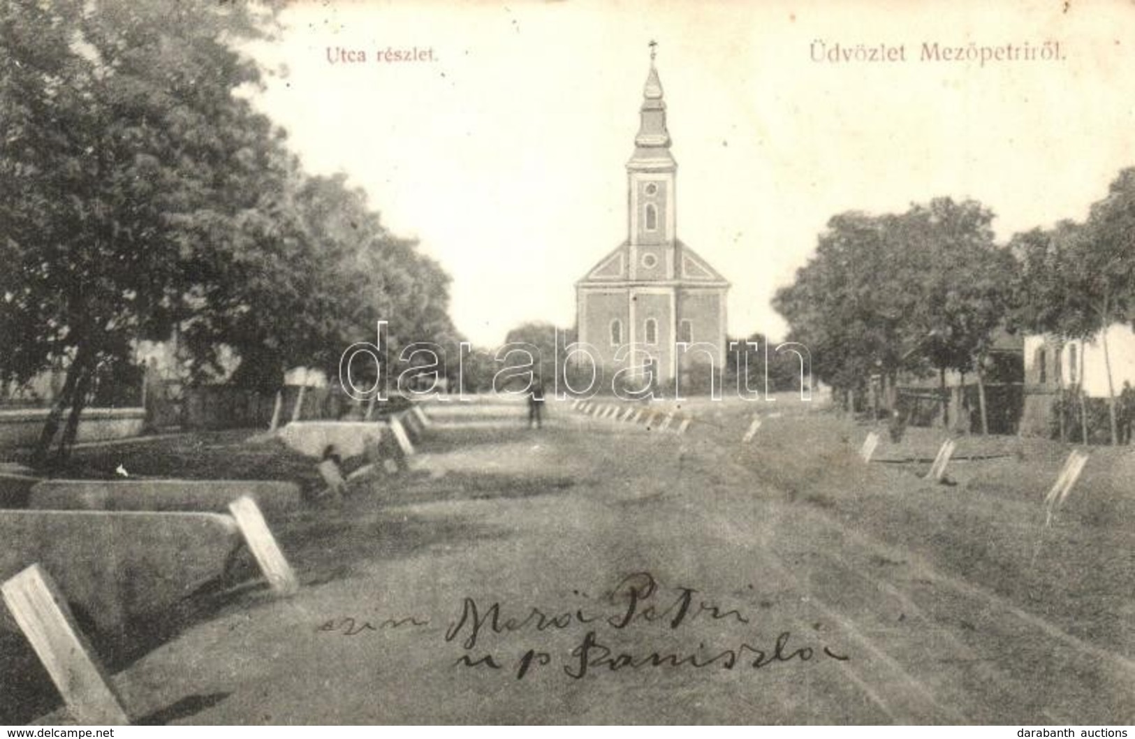 T2 Mezőpetri, Petresti; Utca és Templom / Street With Church - Non Classificati