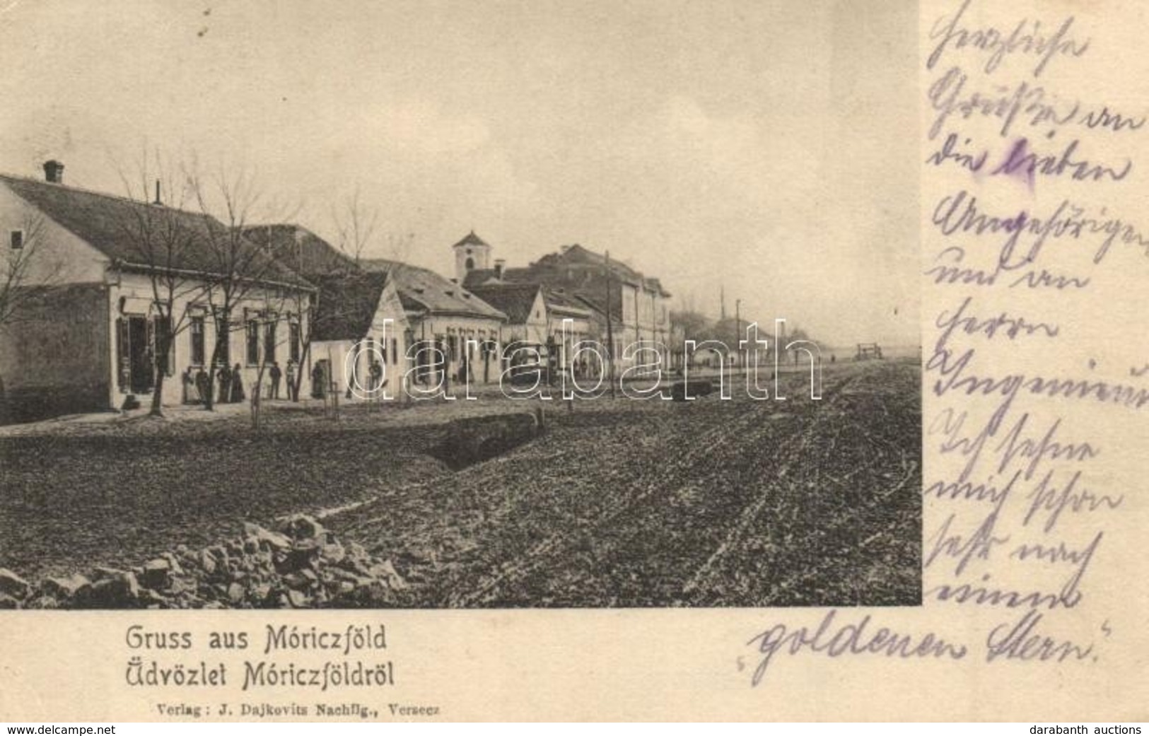 T2 1907 Móricföld, Maureni; Utcakép, üzletek. J. Dajkovits Kiadása / Street View, Shops - Non Classificati