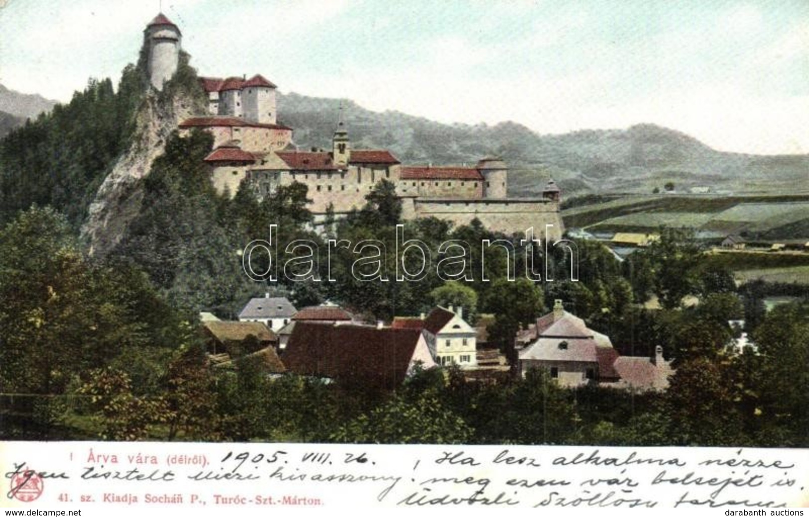 T2/T3 1905  Árvaváralja, Oravsky Zámok (od Juhovychodu); Vár, Kiadja Sochán P. / Castle / Schloss (EK) - Non Classificati