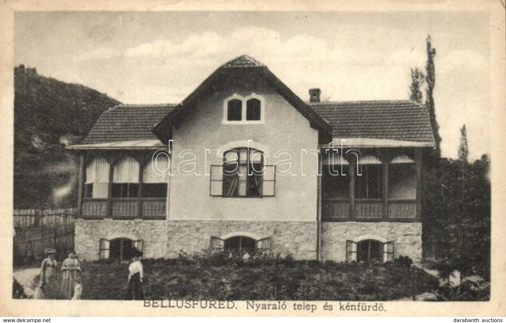 * T3 1918 Bellus-fürdő, Belusské Slatiny Kúpele, Belusa; Nyaralótelep és Kénfürdő, Tóth Villa / Villa (fl) - Unclassified