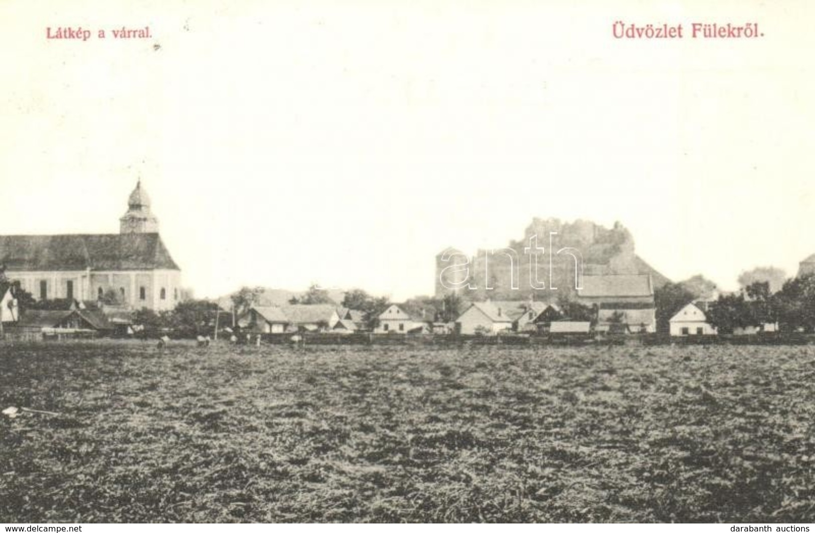 T2 1909 Fülek, Filakovo; Látkép A Várral és Templommal. Kiadja Krämer Jeremiás / Filakovsky Hrad / General View With Cas - Non Classés