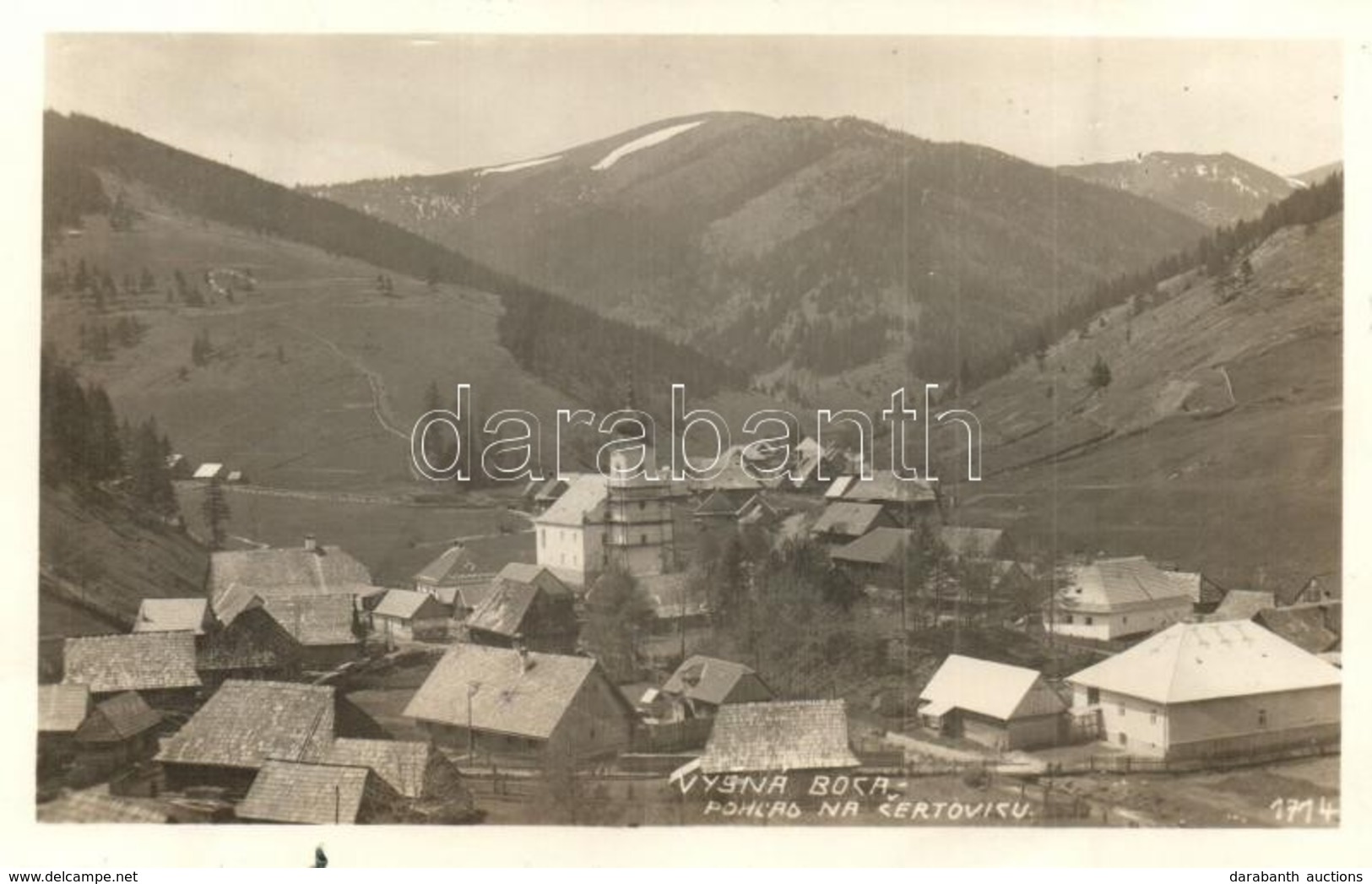 T2 Királyboca, Bóczabánya, Vysná Boca; Pohlad Na Certovicu / Látkép Az Ördöglakodalma-hágóval, Templom / General View Wi - Non Classificati