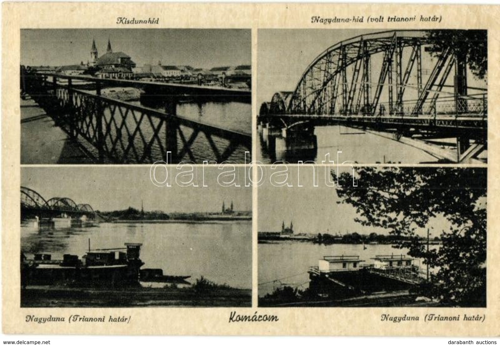 T2/T3 Komárom, Komárnó; Kisduna és Nagyduna Híd, Trianoni Határ / Bridges With Trianon Border  (EK) - Non Classificati