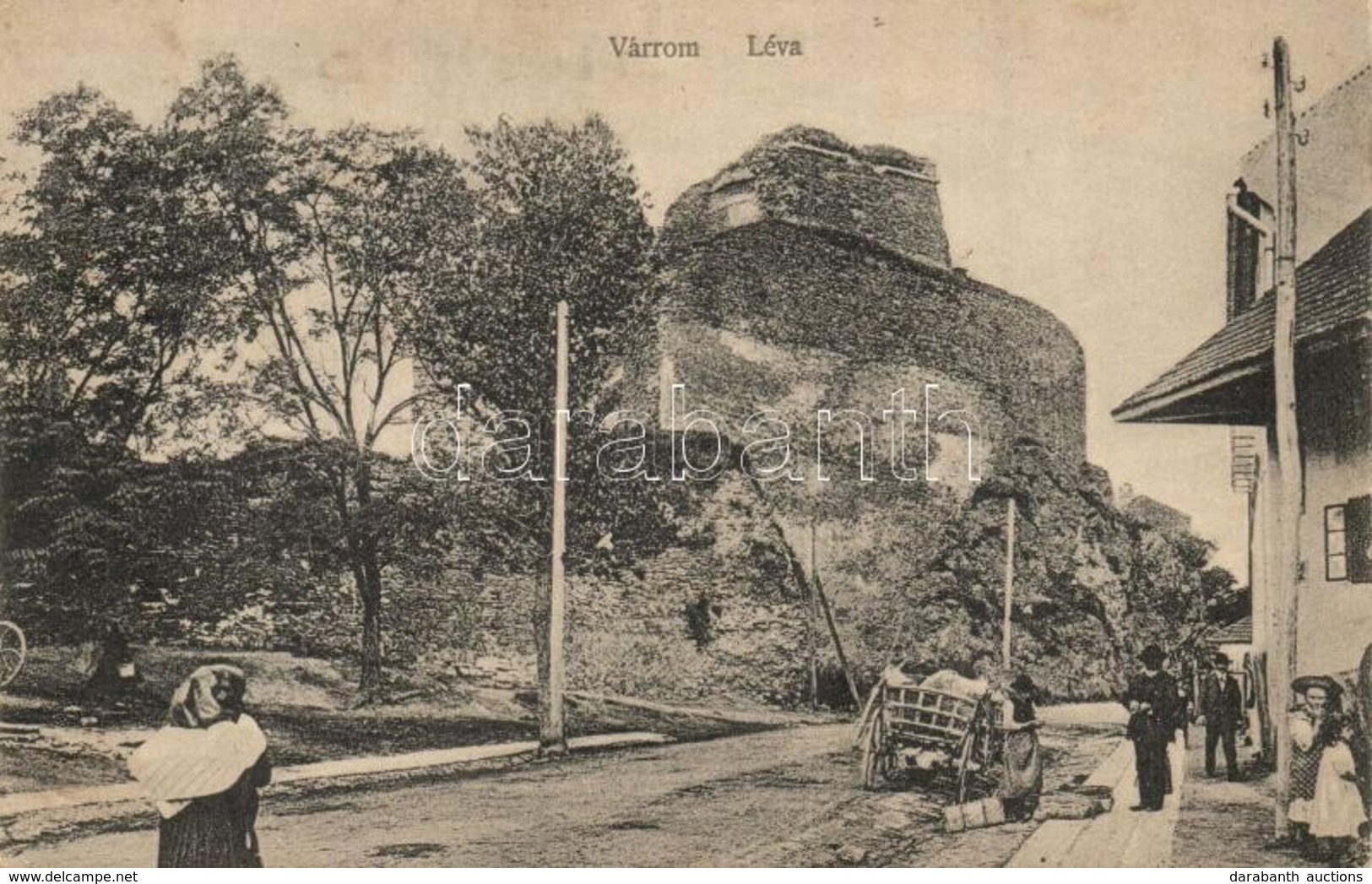 T2/T3 Léva, Levice; Várrom. Kiadja Schulcz Ignác / Castle Ruins (EK) - Non Classificati