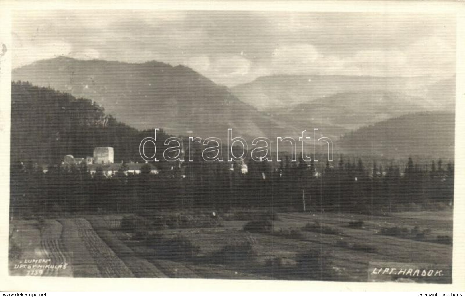 T2 Liptóújvár, Liptovsky Hrádok; Pohlad Na Hrad / Látkép, Várrom / General View, Castle Ruins. Lumen 1139. - Non Classificati