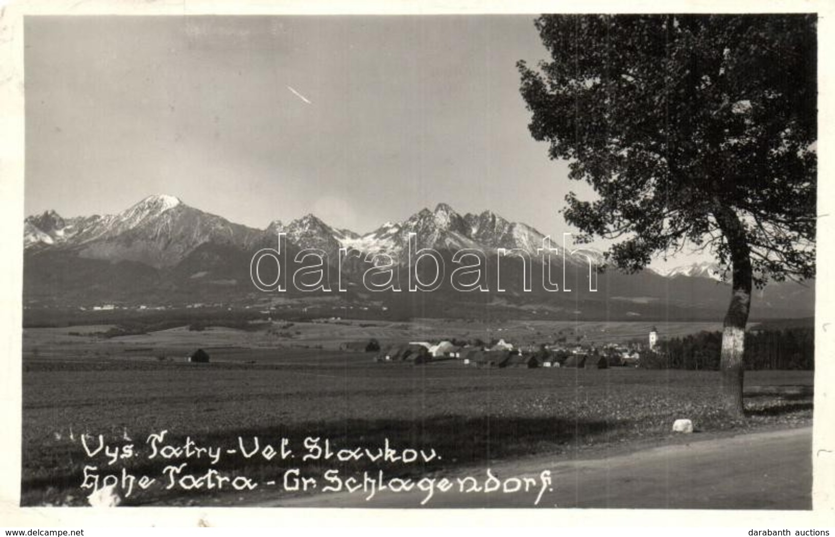 T2/T3 1937 Nagyszalók, Grossschlagendorf, Velky Slavkov (Magas Tátra, Vysoké Tatry);  Látkép / General View. Photo (EK) - Non Classificati