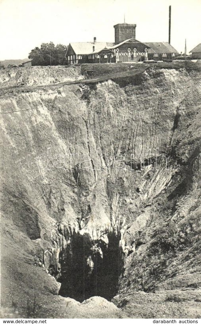 * T3 1912 Aknaszlatina, Slatinské Doly, Solotvyno (Máramaros); Kunigunda-Bánya-süppedés. Wizner és Dávid Kiadása / Mine  - Non Classés