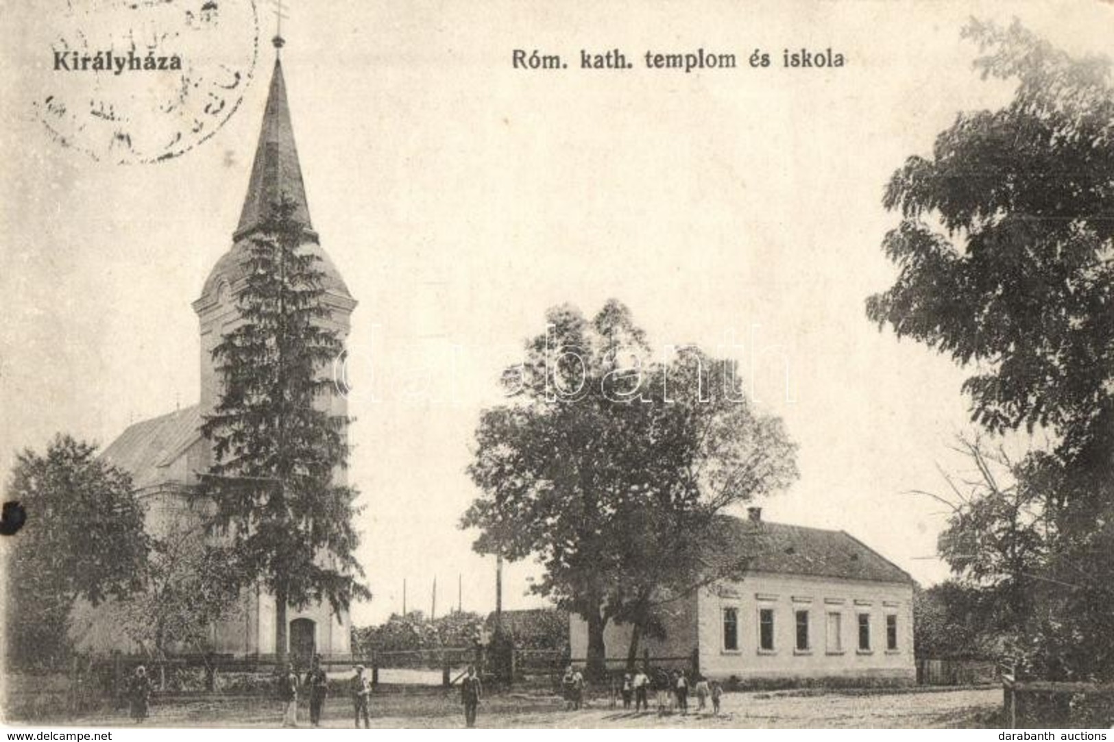 T2 Királyháza, Koroleve; Római Katolikus Templom és Iskola / Catholic Church And School - Non Classés