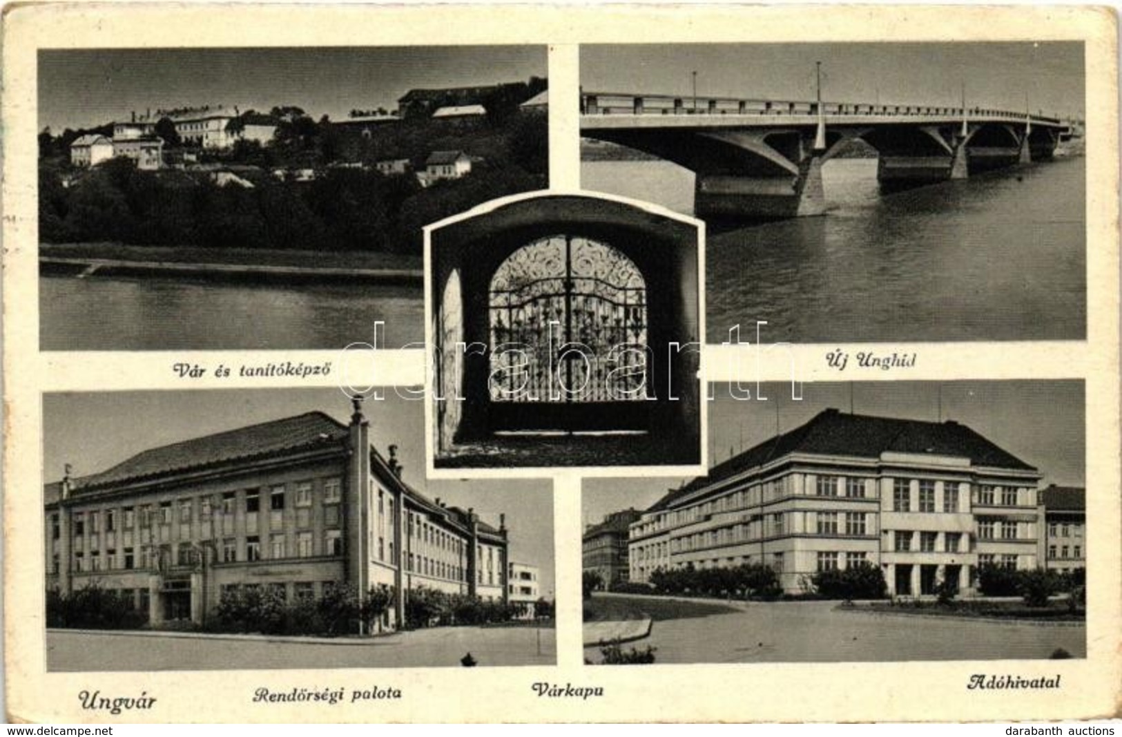 T2/T3 Ungvár, Vár, Tanítóképző, Híd, Rendőrségi Palota, Adóhivatal / Castle, Training School, Bridge, Police Palace, Tax - Non Classificati