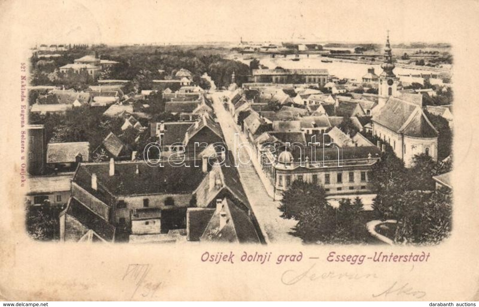 T2/T3 1902 Eszék, Esseg, Osijek; Dolnji Grad / Unterstadt / General View (EK) - Non Classés